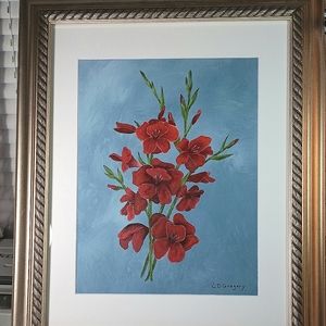 Painting SALE Red Gladiolus "Atom" Variety Have to make room so I can paint more